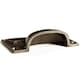 image 2 of Hammer & Tongs Filing Cabinet Drawer Pull with Card Frame - W100mm x H50mm - Brass N/A