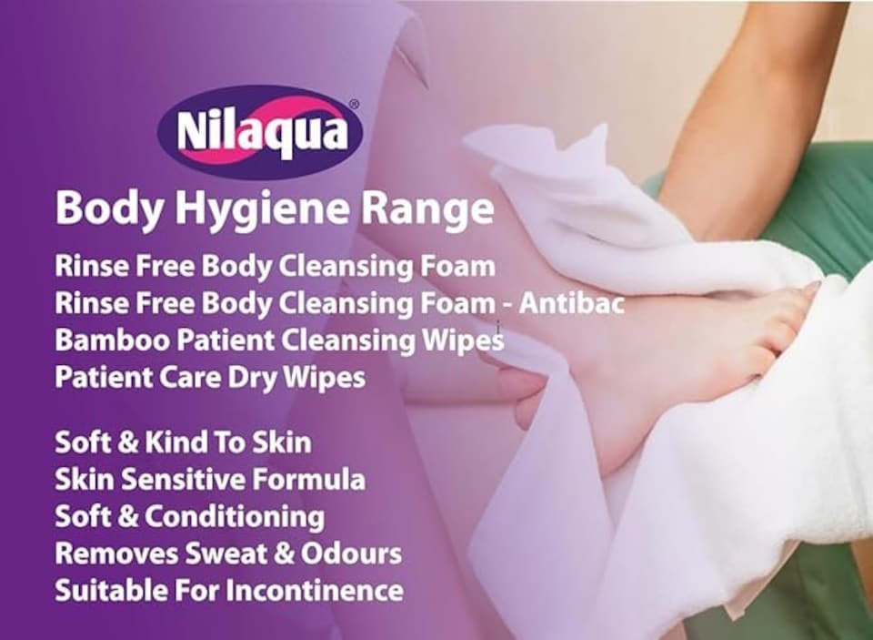 image 1 of Nilaqua® No Rinse Foaming Skin Cleanser 500ml - Rinse Free Body Wash Foam