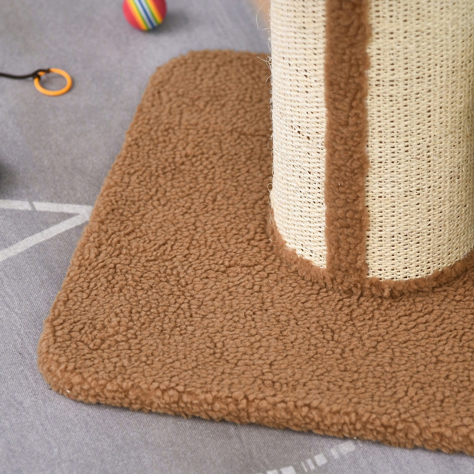image 1 of PawHut 91cm Scratching Posts Cat Tree Activity Centre for Indoor Cats Brown