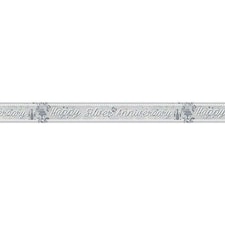 Silver Anniversary Holographic Foil Banner 270cm
