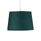 image 2 of Dark Green Cotton 28cm Tapered Cylinder Pendant or Lamp Shade | Green | Medium | 1