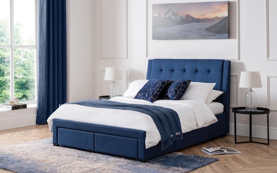 image 1 of Premium - Teal 4 Drawer Bed - King 5ft (150cm)