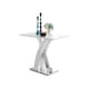 image 1 of Furniturebox Atlanta Chrome Metal And White High Gloss 4 Seater Dining Table