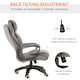 image 7 of Vinsetto Office Chair with 6-Point Maaage, PU Desk Chair with Padded Seat and Armrest, Computer Chair with Tilt Function for Home, Grey