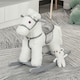 image 2 of HOMCOM Kids Plush Ride-On Rocking Horse Toy Rocker with Plush Toy Realistic Sounds for Child 18-36 Months White