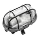 image 1 of CGC Lighting Gina Black Outdoor Cage Bulkhead Wall or Ceiling Light E27 IP44 | Black | Black | Height: 17.5 cm, Width: 12.4 cm, Depth: 10.6 cm