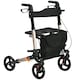 image 1 of HOMCOM 4 Wheel Rollator Walker,  Adjustable Mobility Walker with Bag,Gold Tone