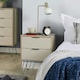 image 6 of Core Products Augusta Driftwood 2 Drawer Bedside Cabinet H57.0cm x W45.0cm x D39.5cm Cream