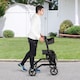 image 6 of COSTWAY Folding Rollator Walker Aluminium Mobility Aid Black