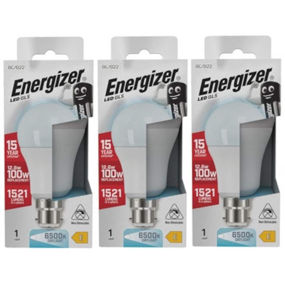 image 1 of Energizer LED GLS B22 1521lm 12.6W 6500K (Daylight) - Pack of 3