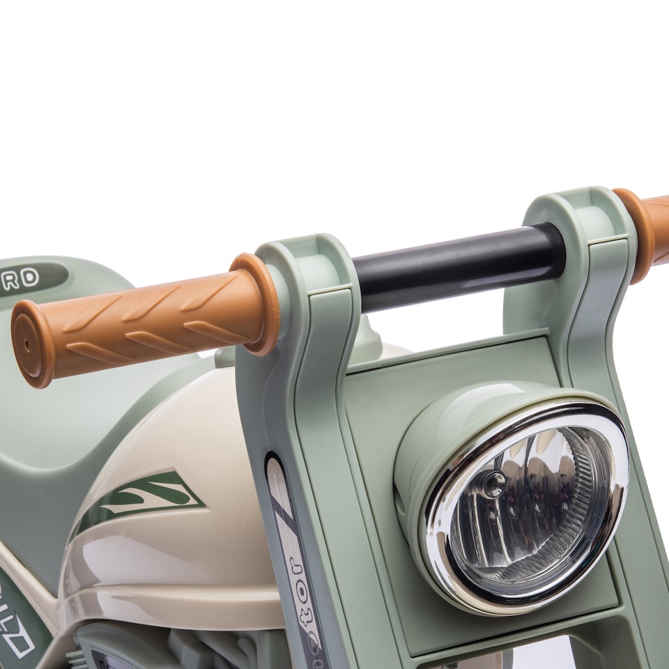 image 1 of AIYAPLAY Kids Ride On Car, Foot To Floor Sliding Baby Car, Push Along Car with Music, Bubble, for Toddler from 2 to 5 Years Old -  Cream White