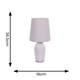 image 7 of ValueLights Arlo Lilac Ceramic Table Lamp with Lilac Shade