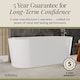 image 4 of Balterley Contemporary Rounded Rectangular Freestanding Bath: Modern Double-Ended Acrylic Bath | White | White | 1700 x 780 x 590mm