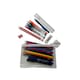 image 1 of Stationery Filled White Zip 8x5" Pencil Case with Colouring Pencils