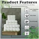 image 6 of VELVETIO 8 Piece Towel Bale Set Boston Shiny Stripe Pattern - 100% Cotton, 450 GSM Green | Teal