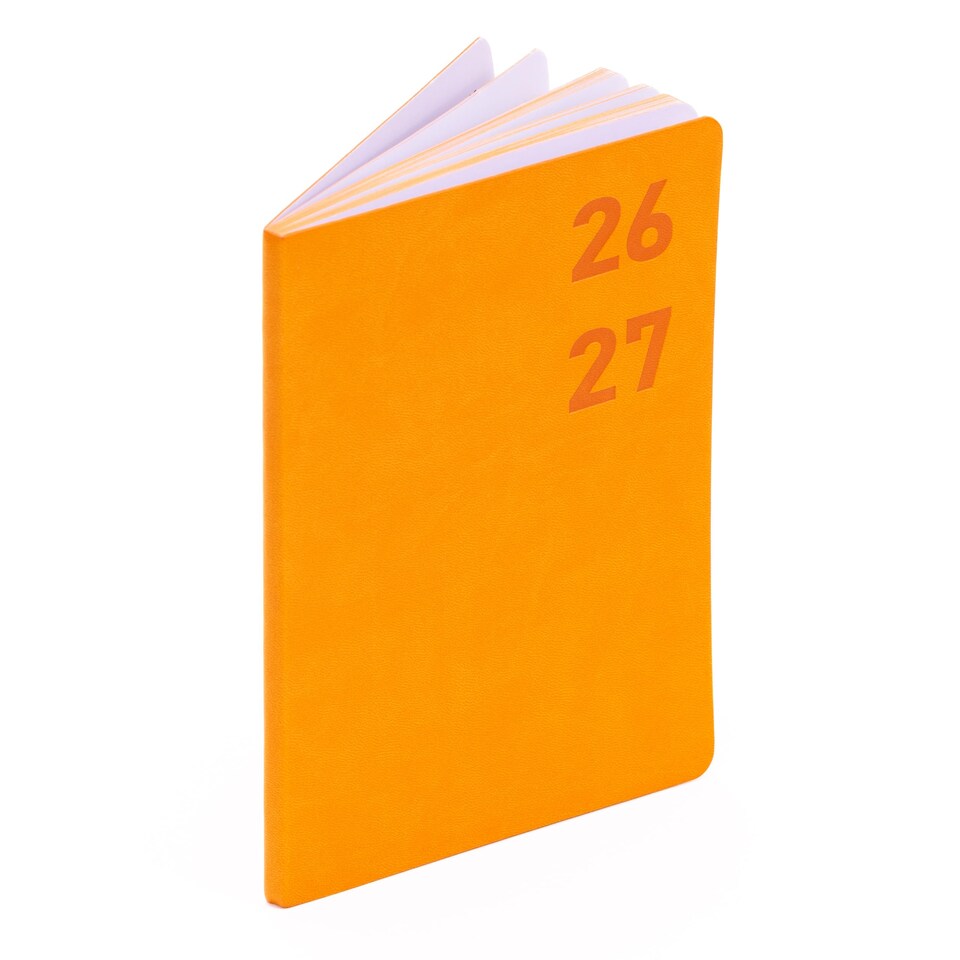 image 1 of 2026 - 2027 Academic Diary A5 Week to View - Mid Year Planner August 2026 to July 2027 - Softcover Felix - Term Dates Notes Timetable | Orange | Orange