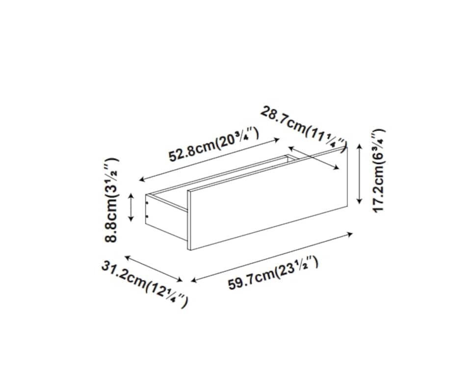 image 1 of Minimalist Chest of 8 Drawers - 88.3x120x35cm | Black | Black & Black | 1