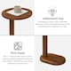 image 6 of Nora C-Shaped Solid Mango Wood Sofa Side Table for Living Room