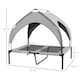 image 4 of PawHut Cooling Raised Dog Bed w/ Breathable Mesh, for M, L Dogs - Light Grey