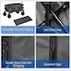 image 4 of Outsunny Outdoor Cart Folding Cargo Wagon Trailer Beach w/ Handle Dark Grey