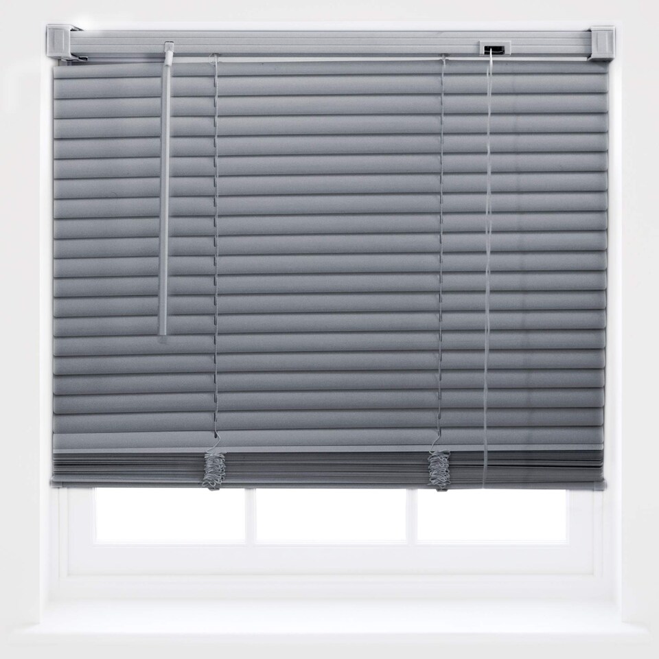 image 1 of FURNISHED Modern PVC Venetian Blinds Durable Window Blinds for Homes and Offices | Grey | Grey | (W) 120cm x (L) 210cm