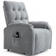 image 2 of Charlbury Fabric Single Motor Rise Recliner Electric Lift Chair (Grey)
