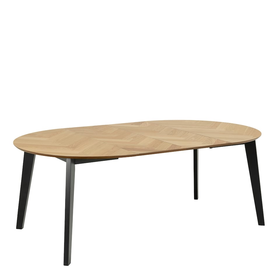 image 1 of Georgetown Round Dining Table in Oak & Black
