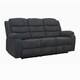 image 2 of Boston 3 Seater Fabric Manual Recliner Sofa (Grey)