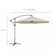 image 3 of JSH 3m Hanging Banana Cantilever Parasol with LED Lights - Beige