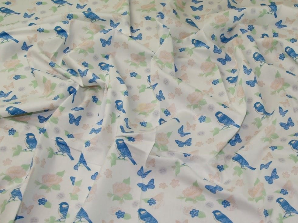 White 100% Cotton Poplin Fabric for Dressmaking, Quilting, 110cm / 43" Wide - per metre