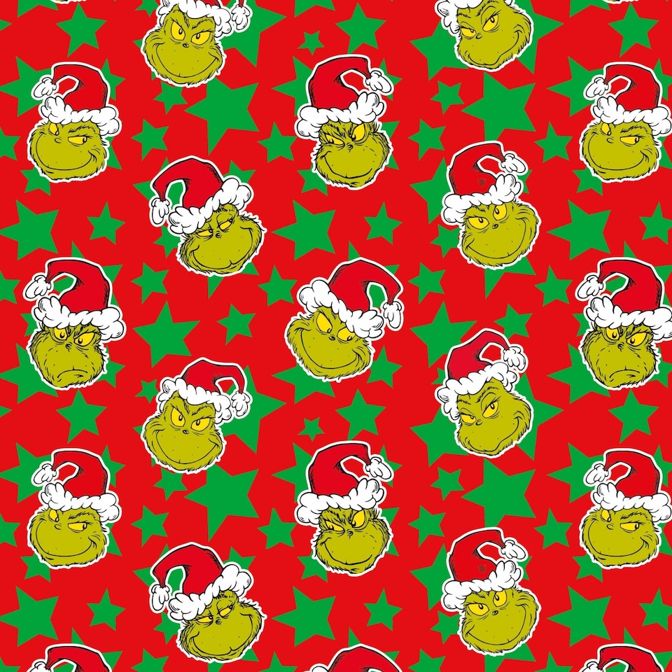 image 1 of The Grinch Christmas 4m Roll Wrapping Paper