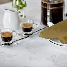 Polyester Rose Design Coloured Napkin - 41 x 41cm | Brown | Sandlewood | One Size