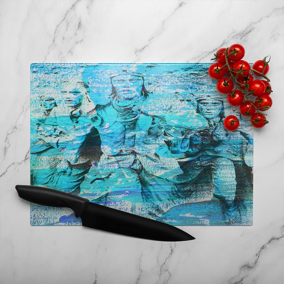 image 1 of Battle Of Britain Men Marching Glass Chopping Board | Multi