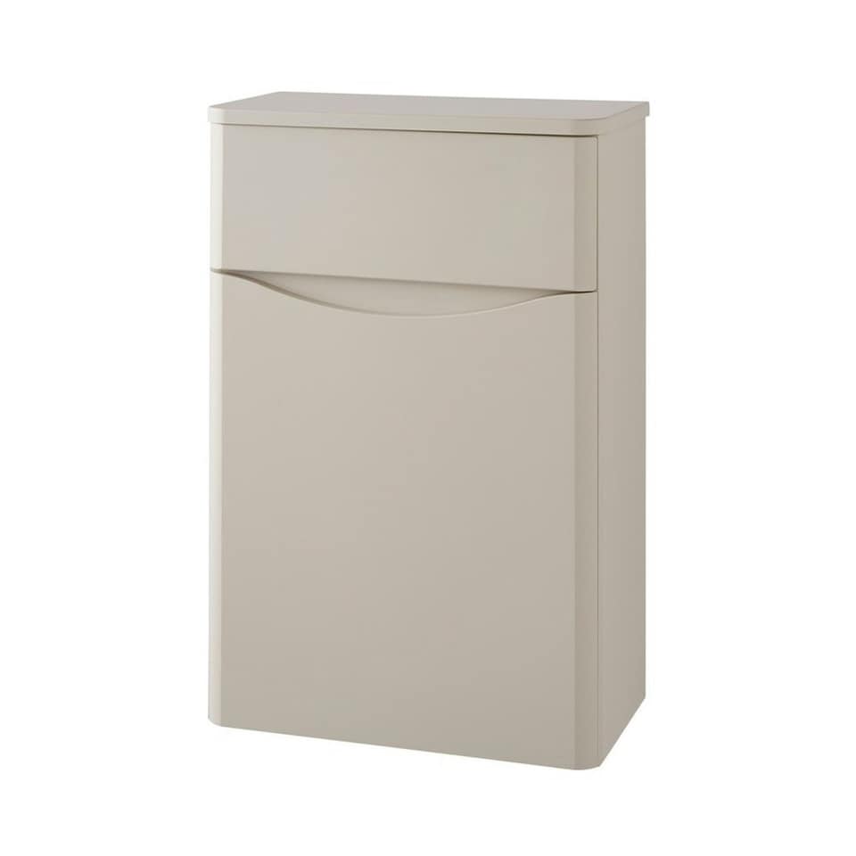 image 1 of Bathroom Back to Wall WC Toilet Unit 500mm Wide - Cashmere- (Arch) | Grey | Grey | 1