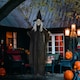 image 2 of HOMCOM Hanging Witch Prop Life Size with Light Up Eyes, Talking Sound