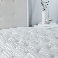 Dual Layer 3cm Mattress Topper Air Flow Hypo Allergenic Soft Touch Bedding White | Double
