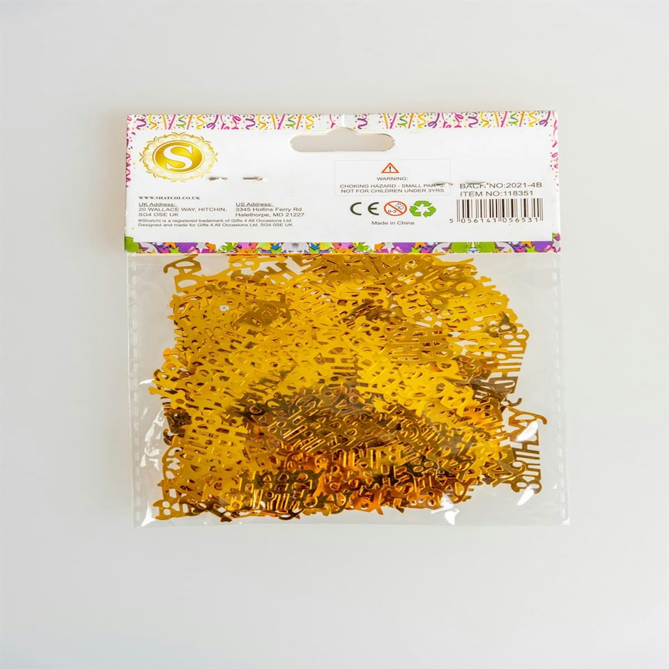 image 1 of of 14g Gold Happy Birthday Confetti