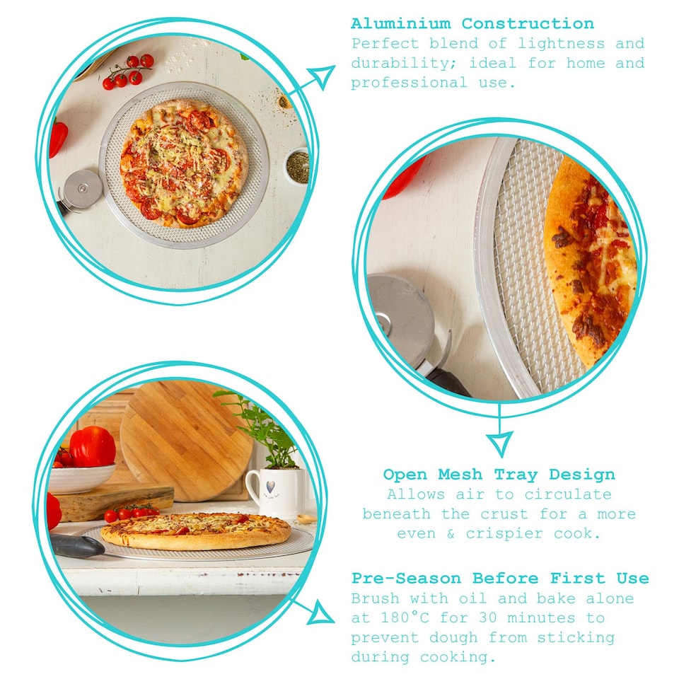 image 1 of Argon Tableware Aluminium Pizza Screen - 14" - Pack of 2