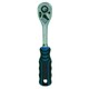 image 3 of 1/4in Drive Straight Headed Ratchet 90 Teeth Quick Release With Rubber Grip