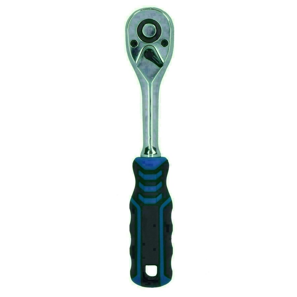 image 1 of 1/4in Drive Straight Headed Ratchet 90 Teeth Quick Release With Rubber Grip