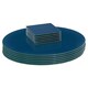 image 1 of Harbour Housewares Glass Placemats & Coasters - Hague Blue - Round/Square - 12pc Dining Set Blue