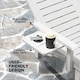 image 4 of Outsunny Set of 2 Resin Reclining Sun Loungers for Garden, Dark Grey 