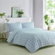 image 4 of Portfolio Home Gingham Check Bedding Duvet Cover Set With Pillow Cases Blue | Double
