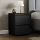 image 1 of Vida Designs Denver 2 Drawer Large Bedside Chest Cabinet Table Nightstand, Black