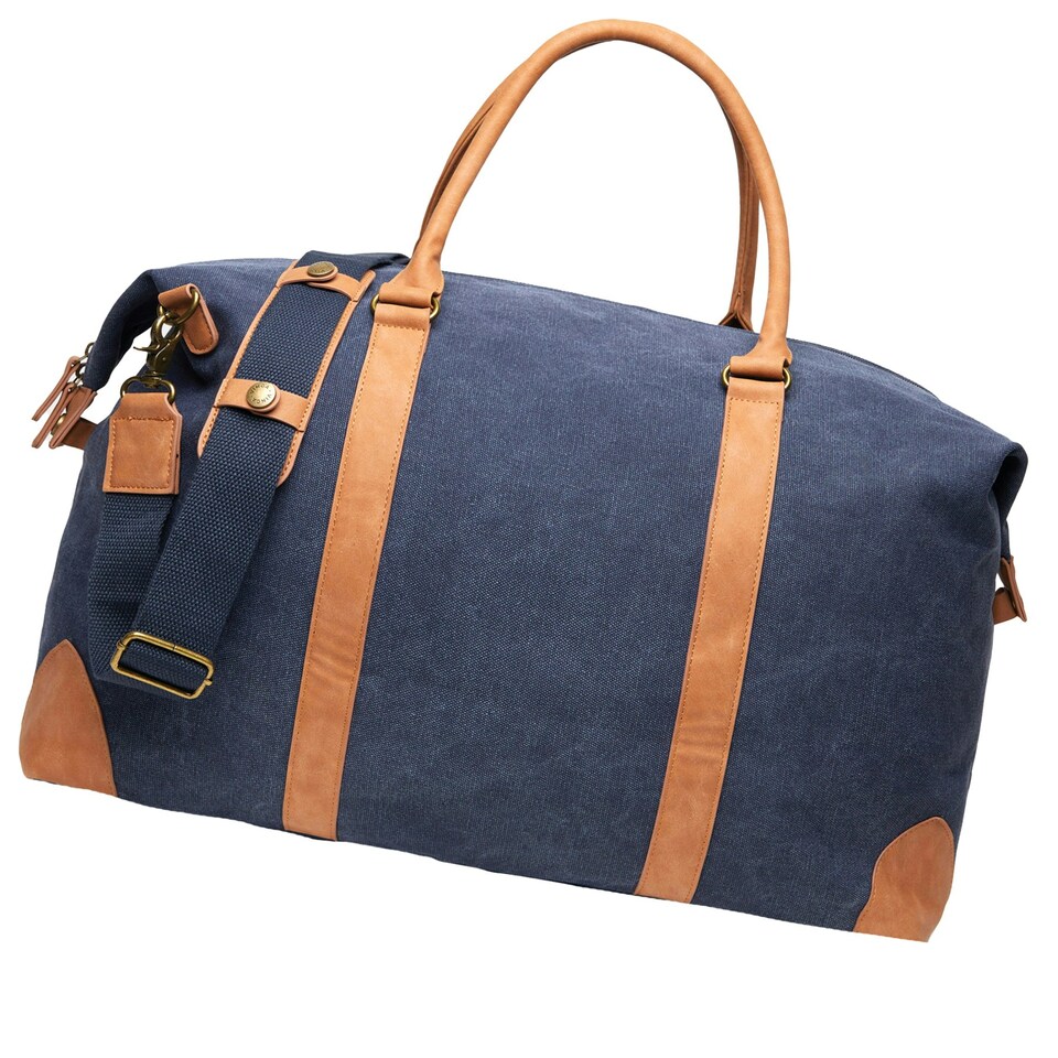 image 1 of Vinga Bosler Recycled Canvas Duffle Bag - Navy - One Size | Blue | One Size