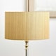 image 2 of 35cm Gold Slubbed Faux Silk Gold Lined Cylinder Lampshade for Table Lamps Gold