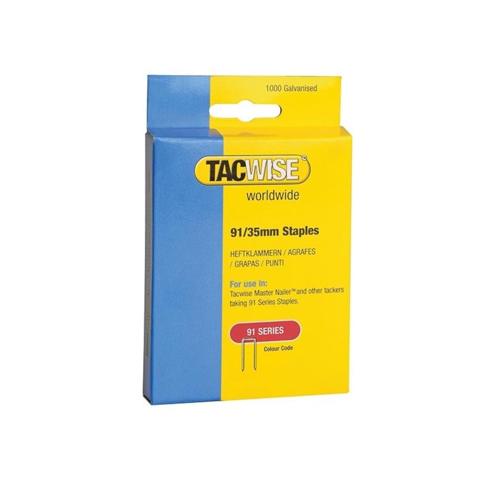 Tacwise 91 Series Staples - Multi Colour - 35mm