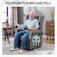 image 4 of HOMCOM Power Lift Chair, Fabric Recliner Armchair w/ Remote Charcoal Grey | Grey