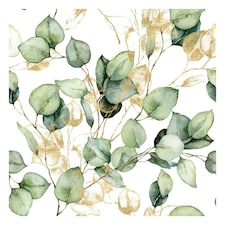 World of Wallpaper Eucalyptus Wallpaper - Green/Gold - 10m x 53cm | Green