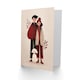 image 2 of Modern Illustration Cute Lgbtq Couple With Pet Dog Valentine's Card